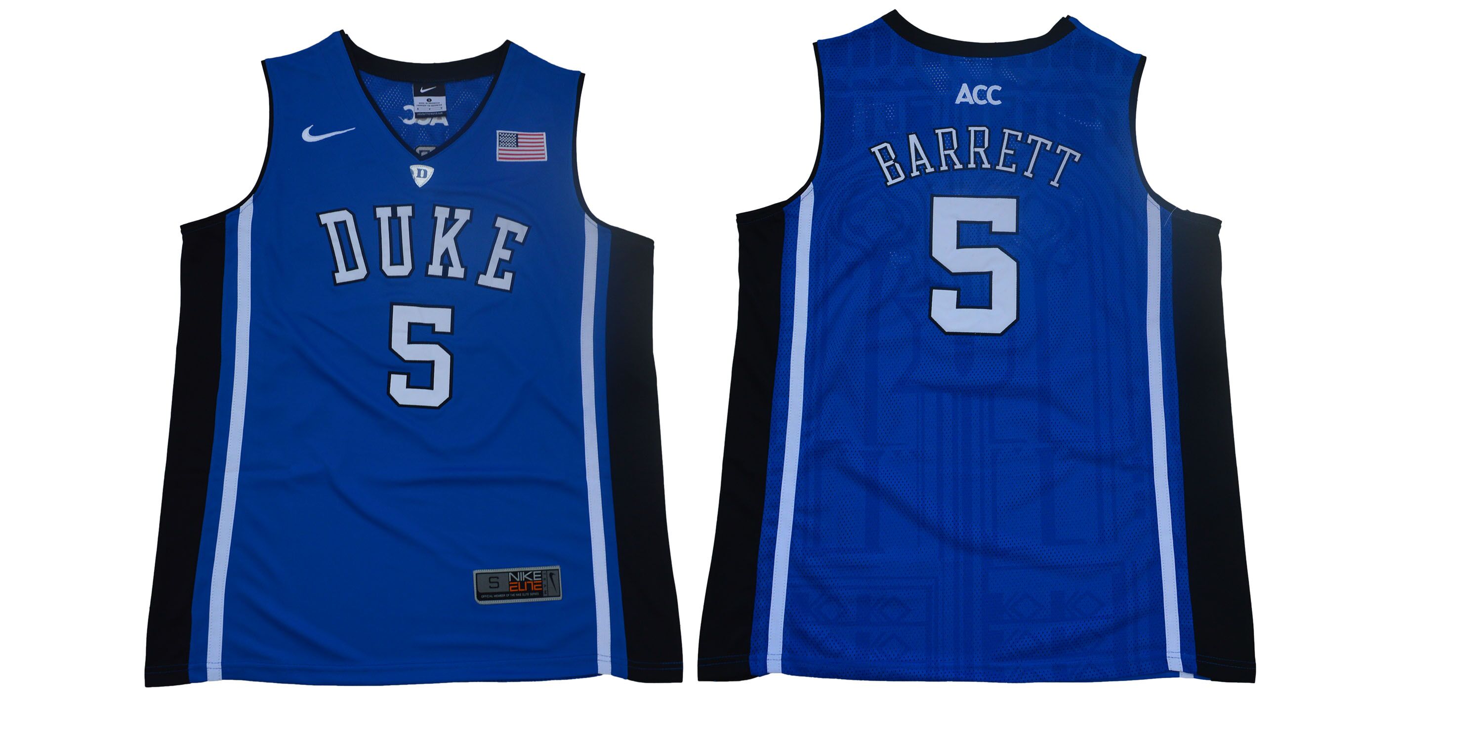 Men Duke Blue Devils 5 Barrett Blue Nike Limited Stitched NCAA Jersey